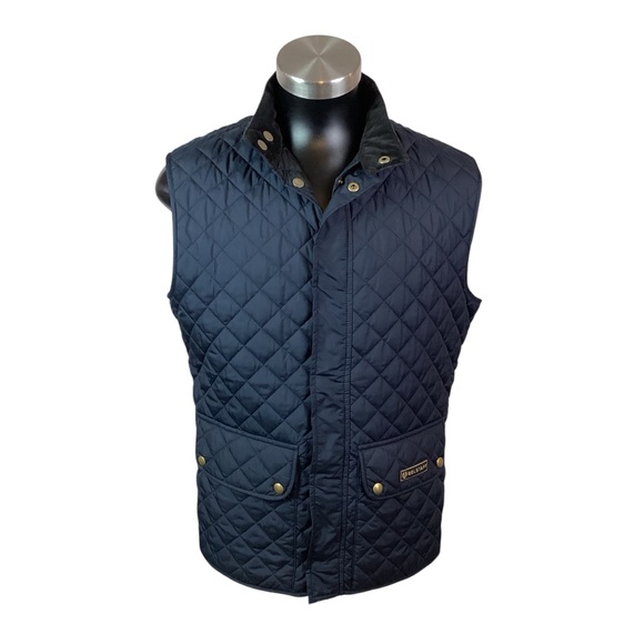 Belstaff Reversible Mens XL Quilted Snap Front Vest Navy - Picture 15 of 16